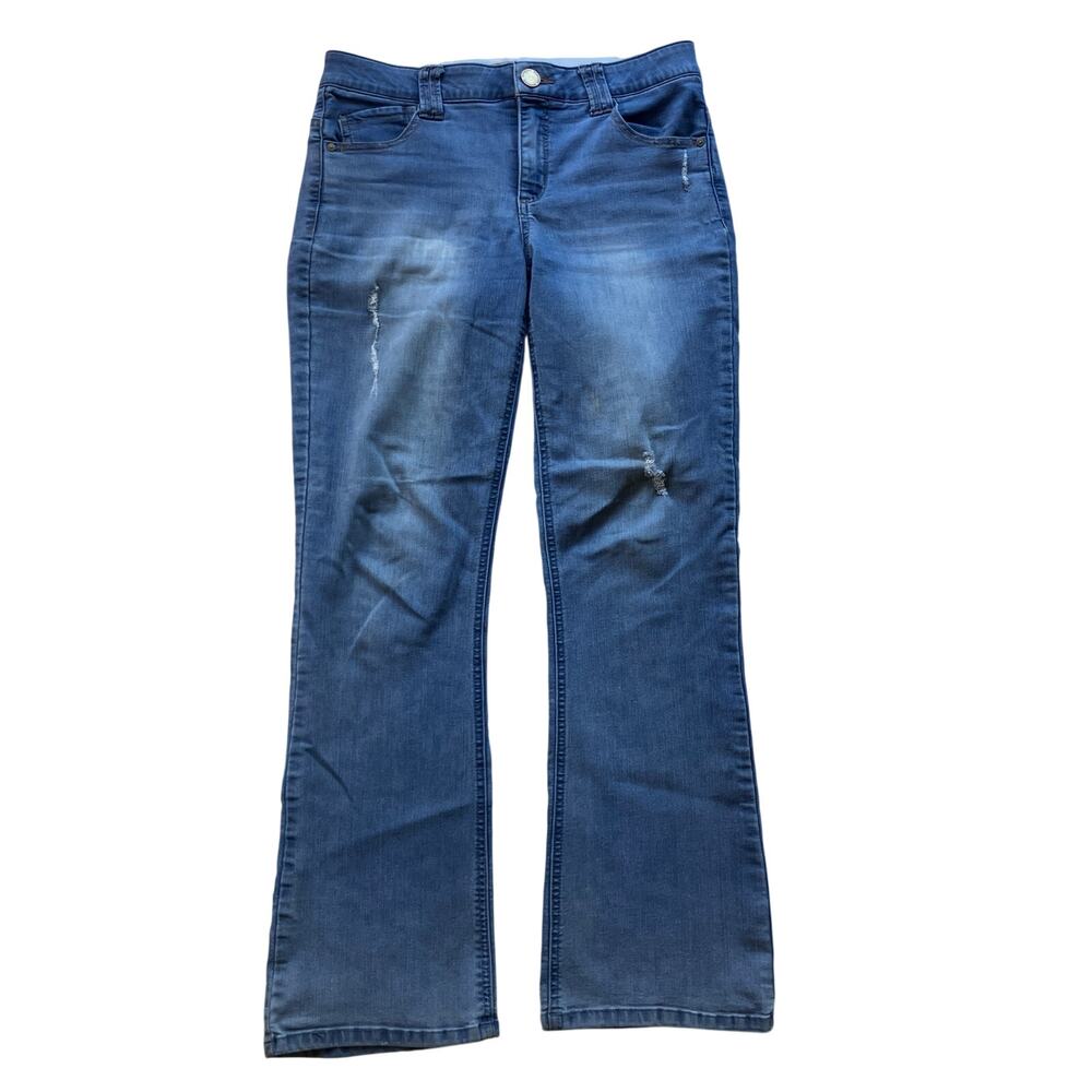 Democracy Absolution Mid-Rise Bootcut Jeans Size 10 Light Wash Denim